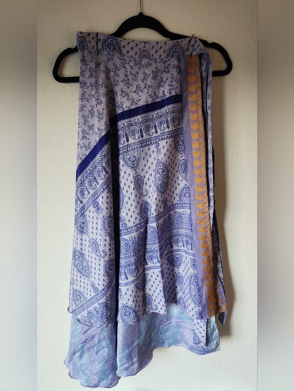 Lavendar Silk Saree Skirt